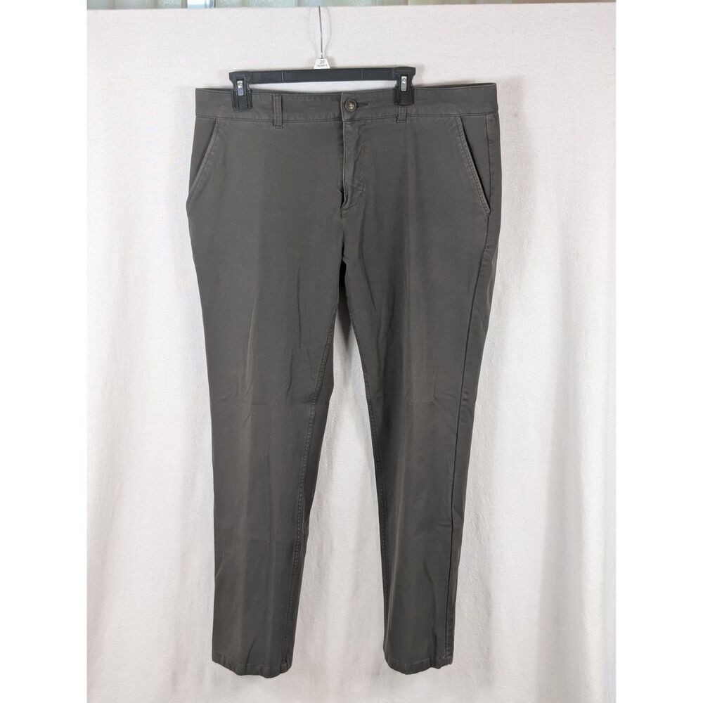 Mugsy Brooks Chino Pants Charcoal Gray Men's Size 38x32